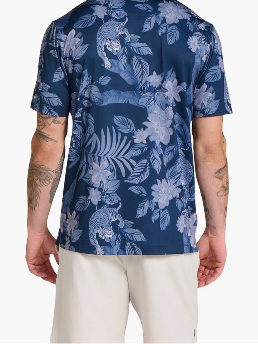 Bad Birdie Navy Floral Tiger Polo - Picture 2 of 8